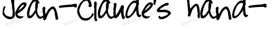 Jean-Claude's hand字体转换